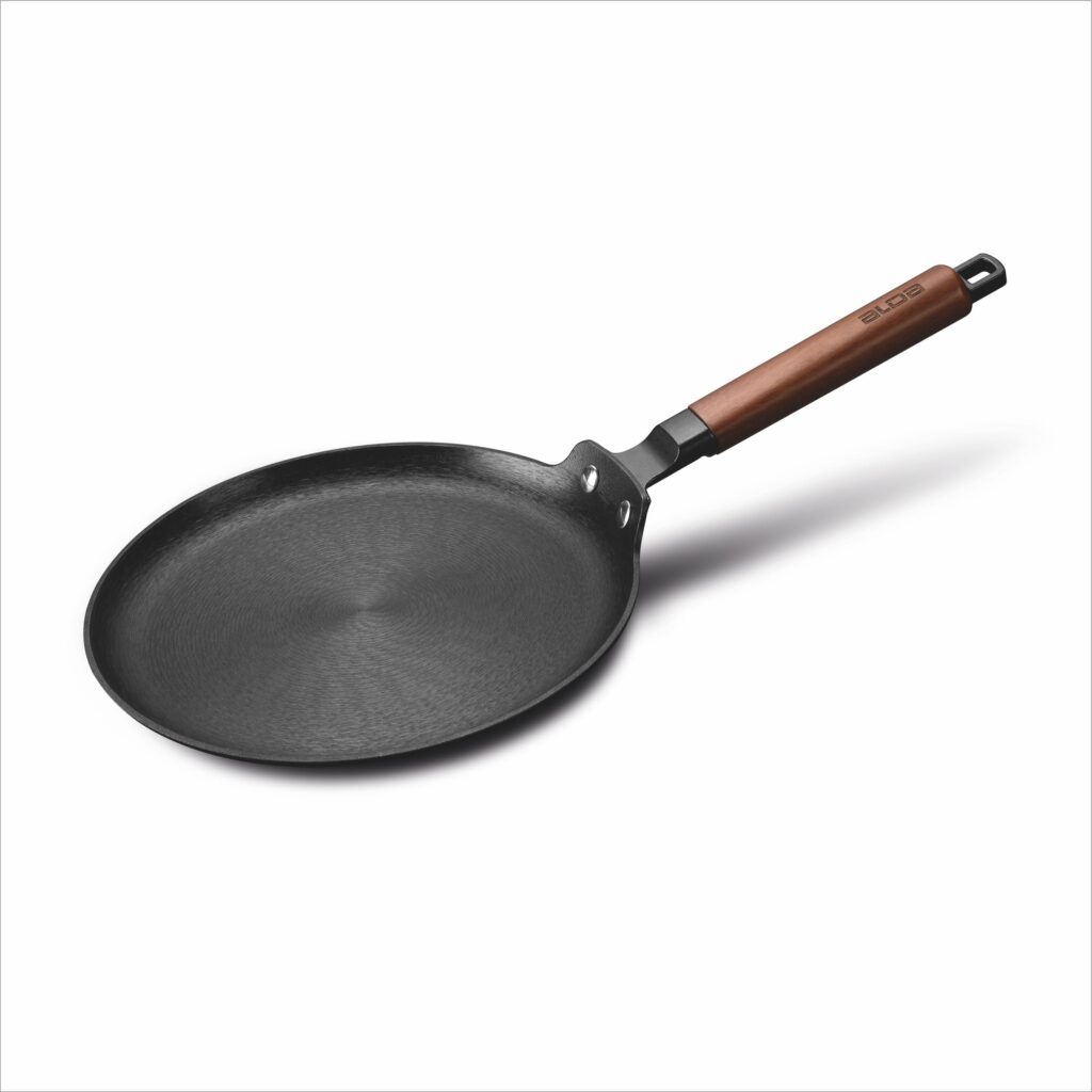 Alda Ironiq Crepe Pan 26cm | Non-Stick Flat Tawa with Cool Touch Handle | Pancake, Dosa & Crepe Pan | Heavy Duty Cookware | Induction & Gas Stove Compatible for Everyday Cooking