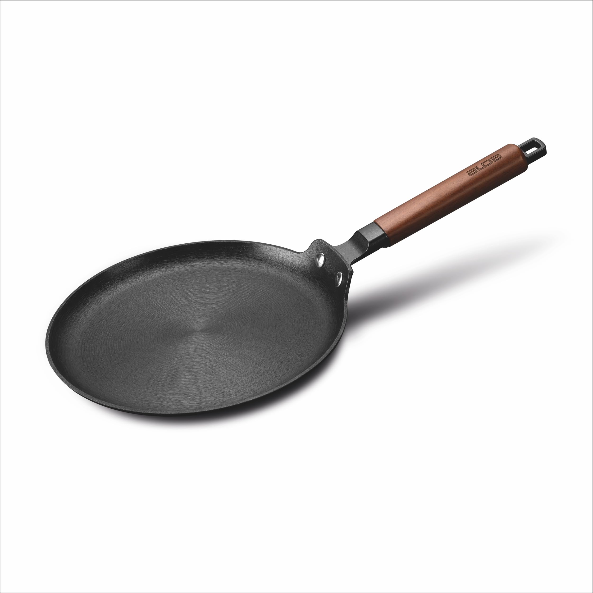 Alda Ironiq Crepe Pan 26cm | Non-Stick Flat Tawa with Cool Touch Handle | Pancake, Dosa & Crepe Pan | Heavy Duty Cookware | Induction & Gas Stove Compatible for Everyday Cooking