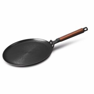 Alda Ironiq Crepe Pan 30cm | Non-Stick Flat Tawa with Cool Touch Handle | Pancake, Dosa & Crepe Pan | Heavy Duty Cookware | Induction & Gas Stove Compatible for Everyday Cooking