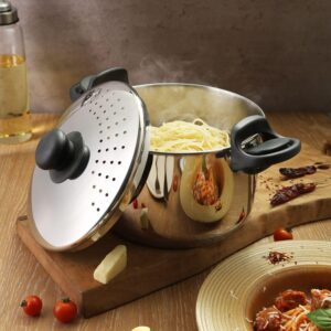 Vinod Stainless Steel Pasta Pot with Strainer lid - 6.8 L - 4 L
