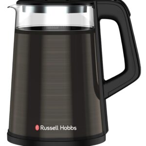 Russell Hobbs NeoKettle 1.2L 1350W Black Stainless Steel Kettle | Fast Boil, Auto Shut-Off & Dry Boil Protection | Cool-Touch Handle, 360° Swivel Base & Stylish Compact Design | RJK1200