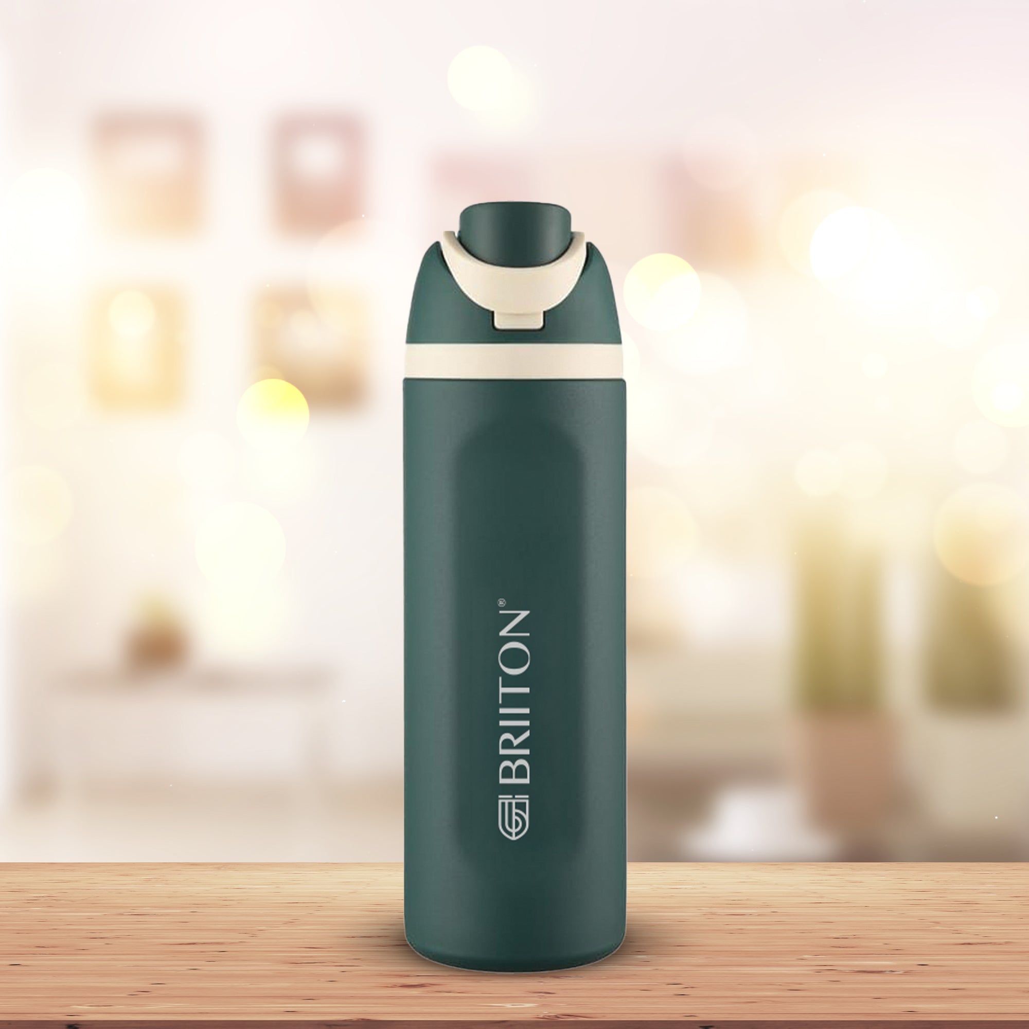 Briiton Astrium Triple Insulated Steel Bottle with Straw, 750ml