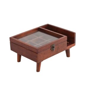 Brick Brown Legged Spice Box, Mango Wood image 13