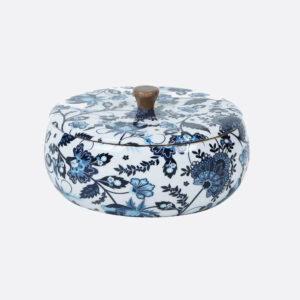 Brick Brown Floral Roti Box, Mango Wood image 13