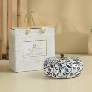 Brick Brown Floral Roti Box, Mango Wood image 7