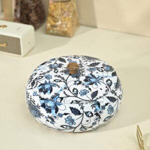 Brick Brown Floral Roti Box, Mango Wood image 6