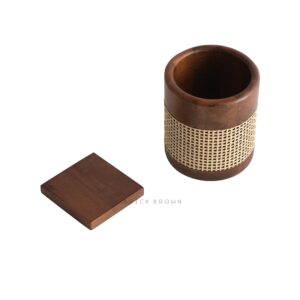 Brick Brown Tresso Cutlery Holder, Mango Wood image 12