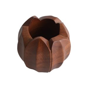 Brick Brown Lotus Cutlery Holder, Mango Wood image 11