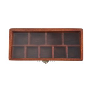 Brick Brown Prism Masala Box, Mango Wood image 13
