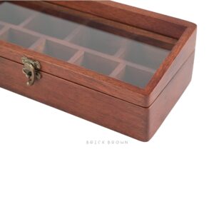 Brick Brown Prism Masala Box, Mango Wood image 14