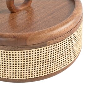 Brick Brown Tresso Roti Box, Mango Wood image 14