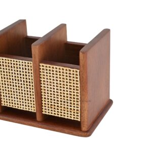 Brick Brown Nora Cutlery Holder, Mango Wood image 10