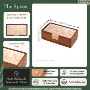 Brick Brown Noor Masala Box, Mango Wood image 8