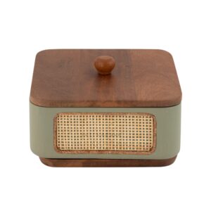 Brick Brown Jali Masala Box, Mango Wood image 9