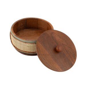 Brick Brown Jali Roti Box, Mango Wood image 10