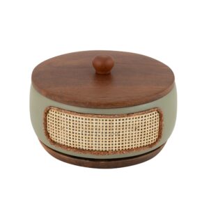 Brick Brown Jali Roti Box, Mango Wood image 8
