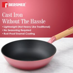 Excalibur Light Cast Iron 24cm (2L) Wok - Induction Bottom image 4
