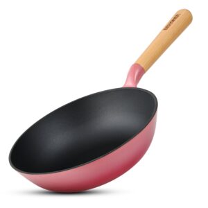 Excalibur Light Cast Iron 24cm (2L) Wok - Induction Bottom image 2