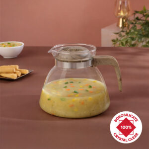 Voila Glass Carafe with Inbuilt Strainer Lid, Brown image 8