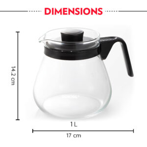 Clear Glass Carafe with In Lid Strainer image 4