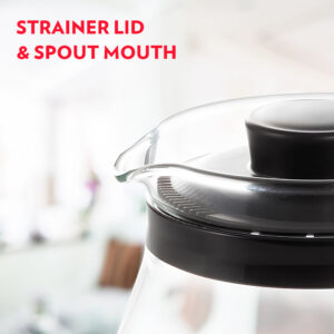 Clear Glass Carafe with In Lid Strainer image 7