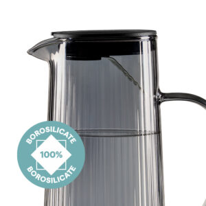 Breeze Grey Glass Jug with Strainer in Lid image 2