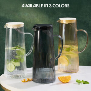 Breeze Grey Glass Jug with Strainer in Lid image 8