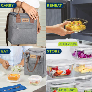Borosil Pro Plus Glass Lunch Box W Glass Bottle Set image 8