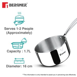 Argent Tri-Ply 14cm Saucepan 1 L- Induction Bottom image 3