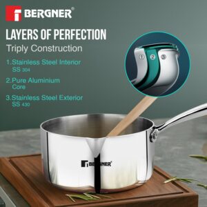 Argent Tri-Ply 14cm Saucepan 1 L- Induction Bottom image 4