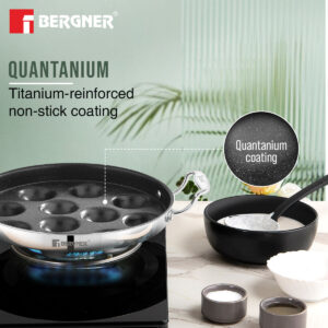 Argent Samsara Tri-Ply Stainless Steel Round Paniyarakkal with 11 Pits (25cm Diameter) - Induction Bottom image 4