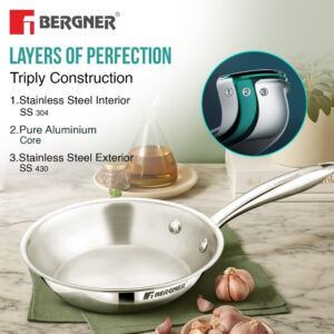 Argent Junior Chef TriPly Stainless Steel 18cm (800ml) Frypan image 3