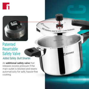 Argent Classic Triply Outer Lid Pressure Cooker 3.5L - Induction Bottom image 5