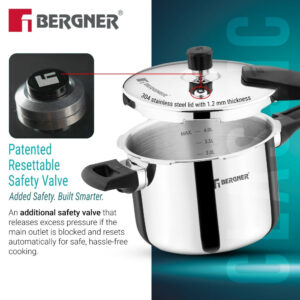 Argent Classic Triply Outer Lid Pressure Cooker 5.5L - Induction Bottom image 5