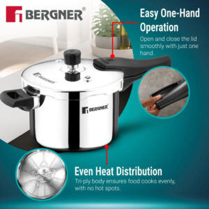 Argent Classic Triply Outer Lid Pressure Cooker 5.5L - Induction Bottom image 6