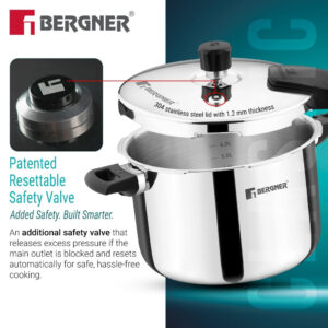 Argent Classic Triply Outer Lid Pressure Cooker 8.0L - Induction Bottom image 5
