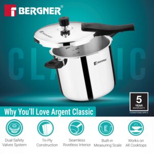 Argent Classic Pressure Cooker 10L Triply image 5