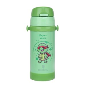 Briiton Bubble Kids Vacuum Insulated Water Bottle, 350ml - Green
