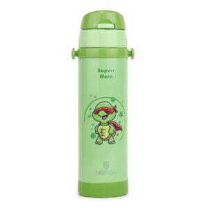 Briiton Ginger Kids Vacuum Insulated Water Bottle, 500ml - Green