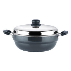 Vinod Hard Anodised Multi Kadai - 26 cm (Induction Friendly) image 4