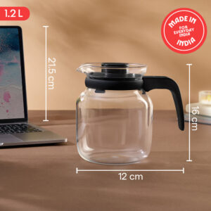 Borosil Carafe w Inbuilt Strainer, 1.2L image 3