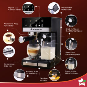 Regalia Automatic 20 Bar Coffee Maker with Auto Frother image 4