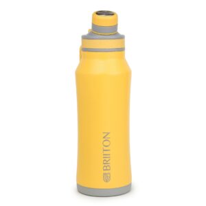 Briiton Infinity-S Vacuum Insulated Steel Bottle, 1L - Yellow