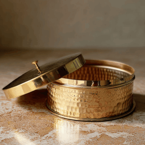 Tamira Pure Brass Roti Box / Chapati Box image 2