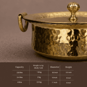 Tamira Pure Brass Sipri, Round Bottom, 2.8L image 6