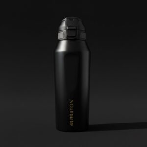 Briiton Titan Vacuum Insulated Steel Water Bottle, 1L - Black