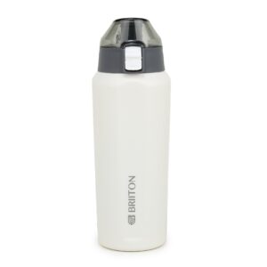 Briiton Tokyo Vacuum Insulated Steel Water Bottle, 650ml - White
