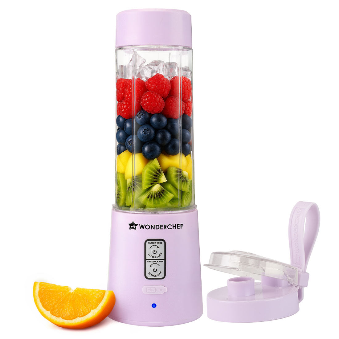 Wonderchef Twister Portable Blender | Dual-Rotation Blades, USB Type-C Charging, 20 Blends per Charge