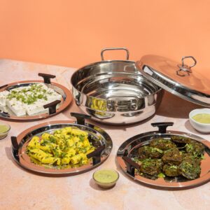 Vinod Stainless Steel Multi Kadai (Induction Friendly) - 5 Plate