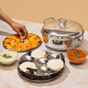 Vinod Stainless Steel Multi Kadai (Induction Friendly) - 6 Plate